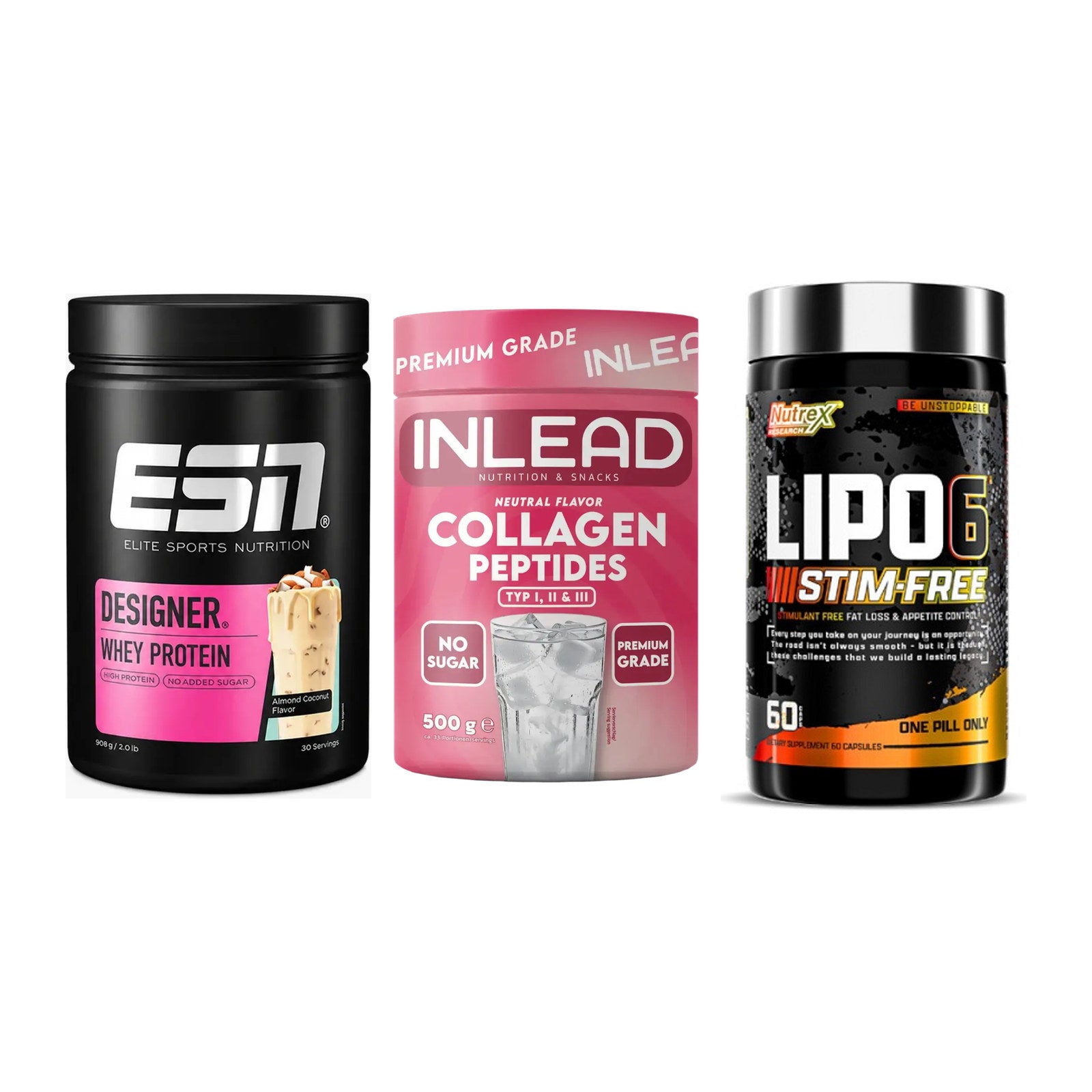 Definitionsphase-Set: ESN Designer + INLEAD Collage + Nutrex Lipo 6 – alle enthaltenen Artikel