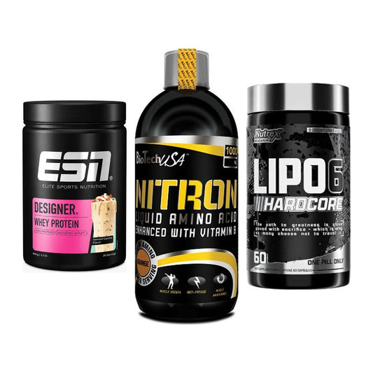 Definitionsphase-Set: ESN Designer + BioTech Liquid + Nutrex Lipo 6 – alle enthaltenen Artikel