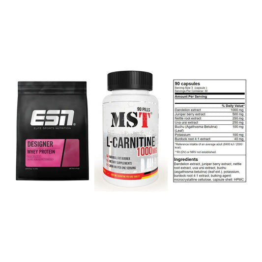 Definitionsphase-Set: ESN Designer + MST L-Carnitin + GN Shred Cuts – alle enthaltenen Artikel