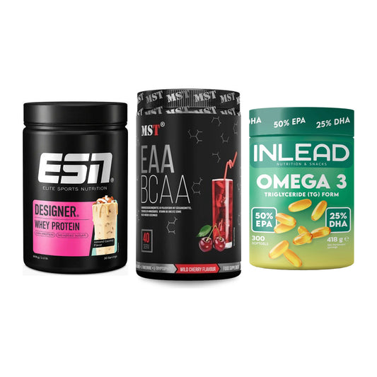 Definitionsphase-Set: ESN Designer + MST EAA & BCAA + INLEAD Omega-3 – alle enthaltenen Artikel