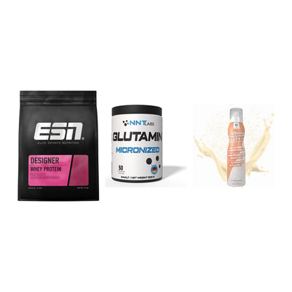 Definitionsphase-Set: ESN Designer + NNT Glutamin + More Nutrition – alle enthaltenen Artikel