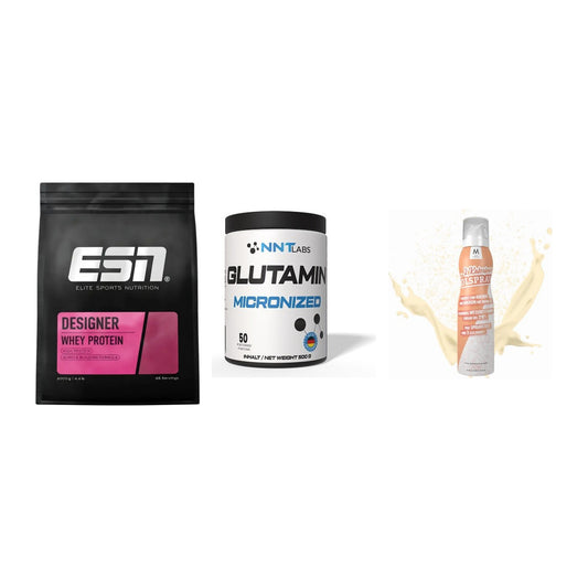 Definitionsphase-Set: ESN Designer + NNT Glutamin + More Nutrition – alle enthaltenen Artikel