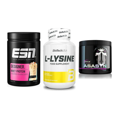 Definitionsphase-Set: ESN Designer + BioTech L-Lysi + Genius Nutriti – alle enthaltenen Artikel