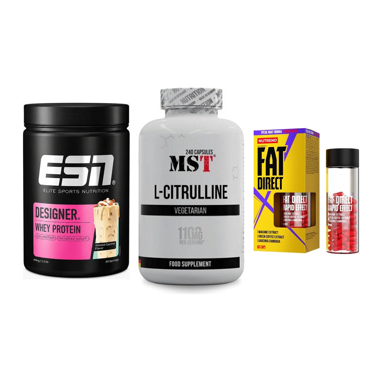 Definitionsphase-Set: ESN Designer + MST Citrulline + Nutrend Fat – alle enthaltenen Artikel