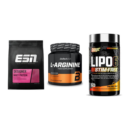 Definitionsphase-Set: ESN Designer + BioTech L-Argi + Nutrex Lipo 6 – alle enthaltenen Artikel