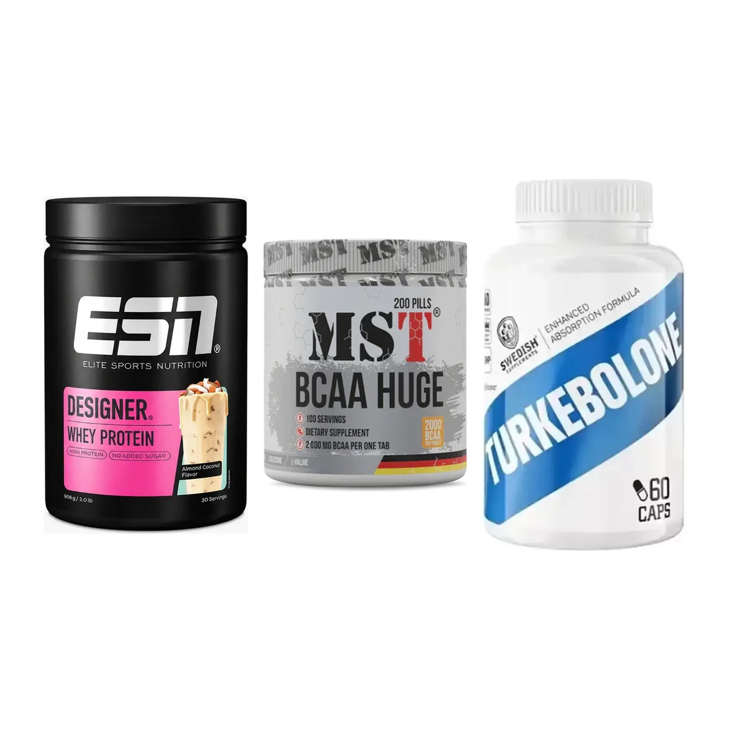 Definitionsphase-Set: ESN Designer + MST BCAA Huge + Swedish Supple – alle enthaltenen Artikel