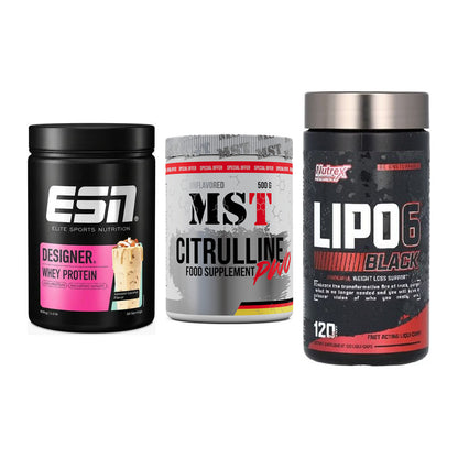 Definitionsphase-Set: ESN Designer + MST Citrulline + Nutrex Lipo 6 – alle enthaltenen Artikel