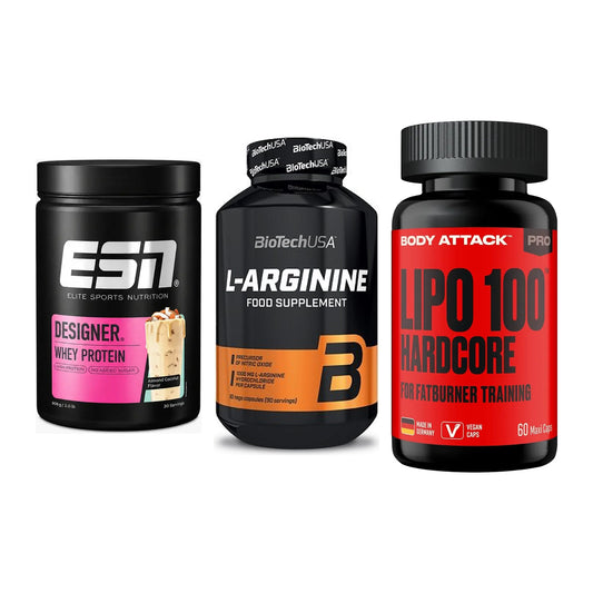 Definitionsphase-Set: ESN Designer + BioTech L-Argi + Body Attack – alle enthaltenen Artikel