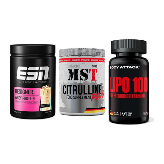 Definitionsphase-Set: ESN Designer + MST Citrulline + Body Attack – alle enthaltenen Artikel
