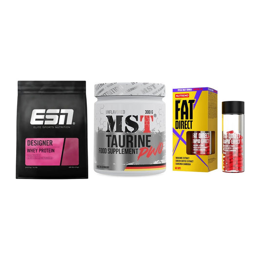 Definitionsphase-Set: ESN Designer + MST Taurine + Nutrend Fat – alle enthaltenen Artikel