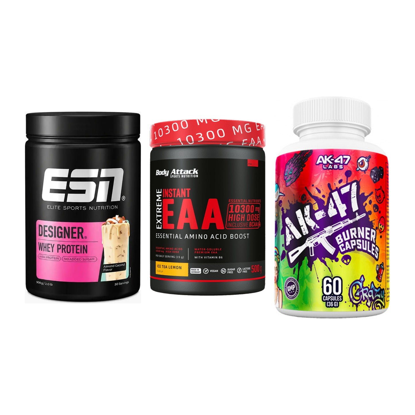 Definitionsphase-Set: ESN Designer + Body Attack + AK47 Labs – alle enthaltenen Artikel