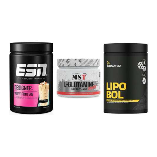 Definitionsphase-Set: ESN Designer + MST Glutamine + Dedicated – alle enthaltenen Artikel