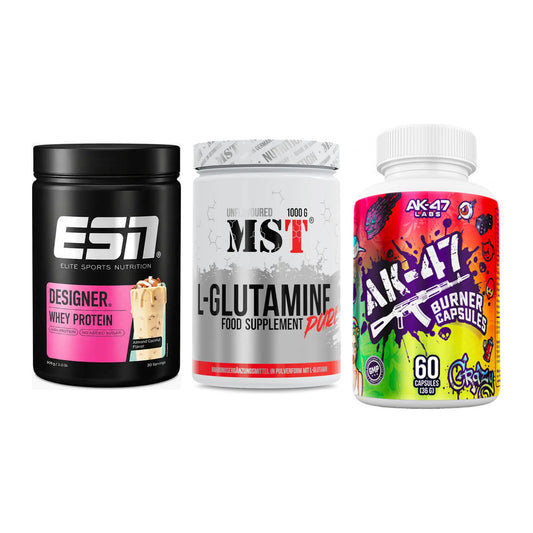 Definitionsphase-Set: ESN Designer + MST Glutamine + AK47 Labs – alle enthaltenen Artikel