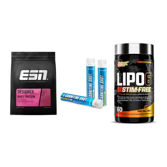 Definitionsphase-Set: ESN Designer + Body Attack + Nutrex Lipo 6 – alle enthaltenen Artikel