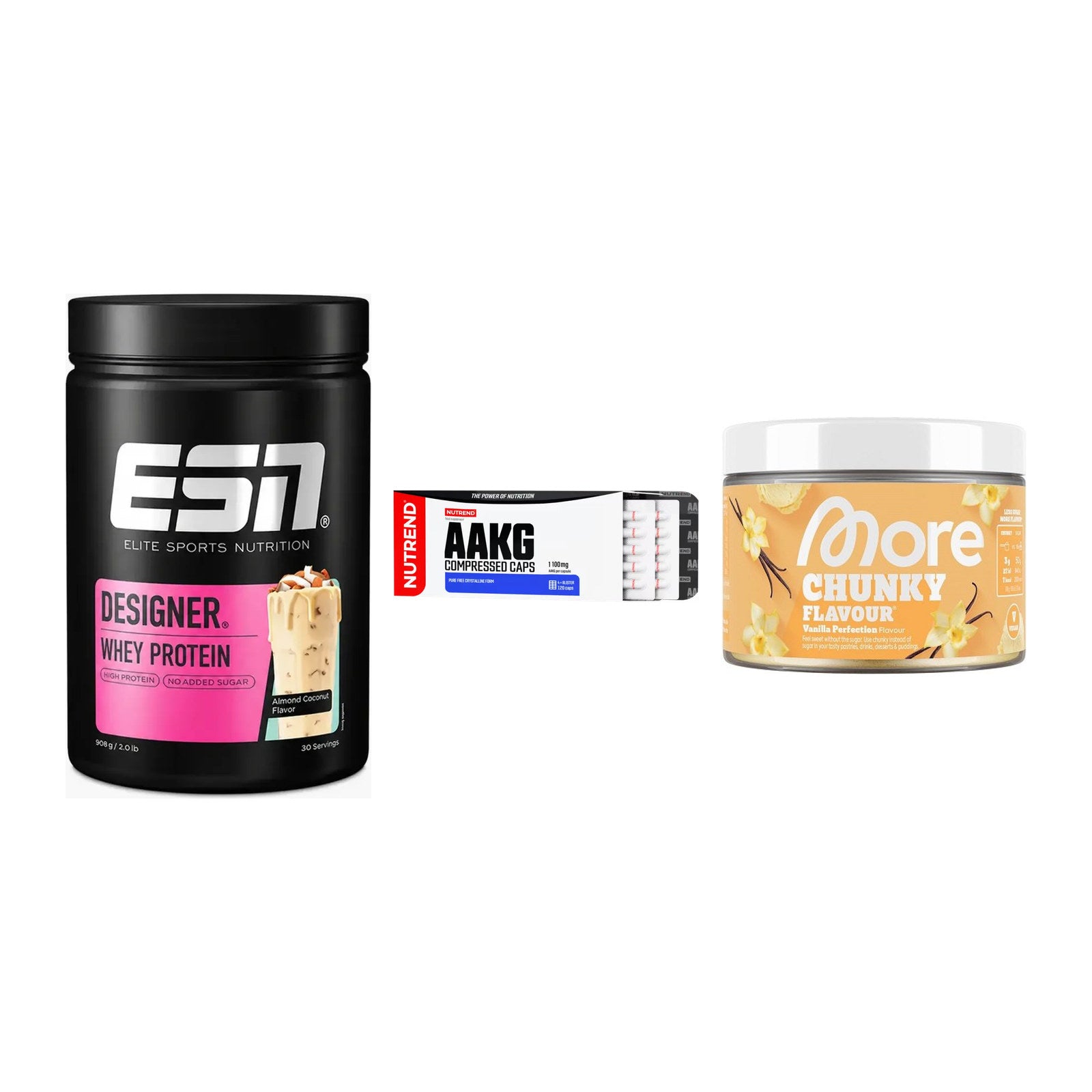 Definitionsphase-Set: ESN Designer + Nutrend AAKG + More Nutrition – alle enthaltenen Artikel