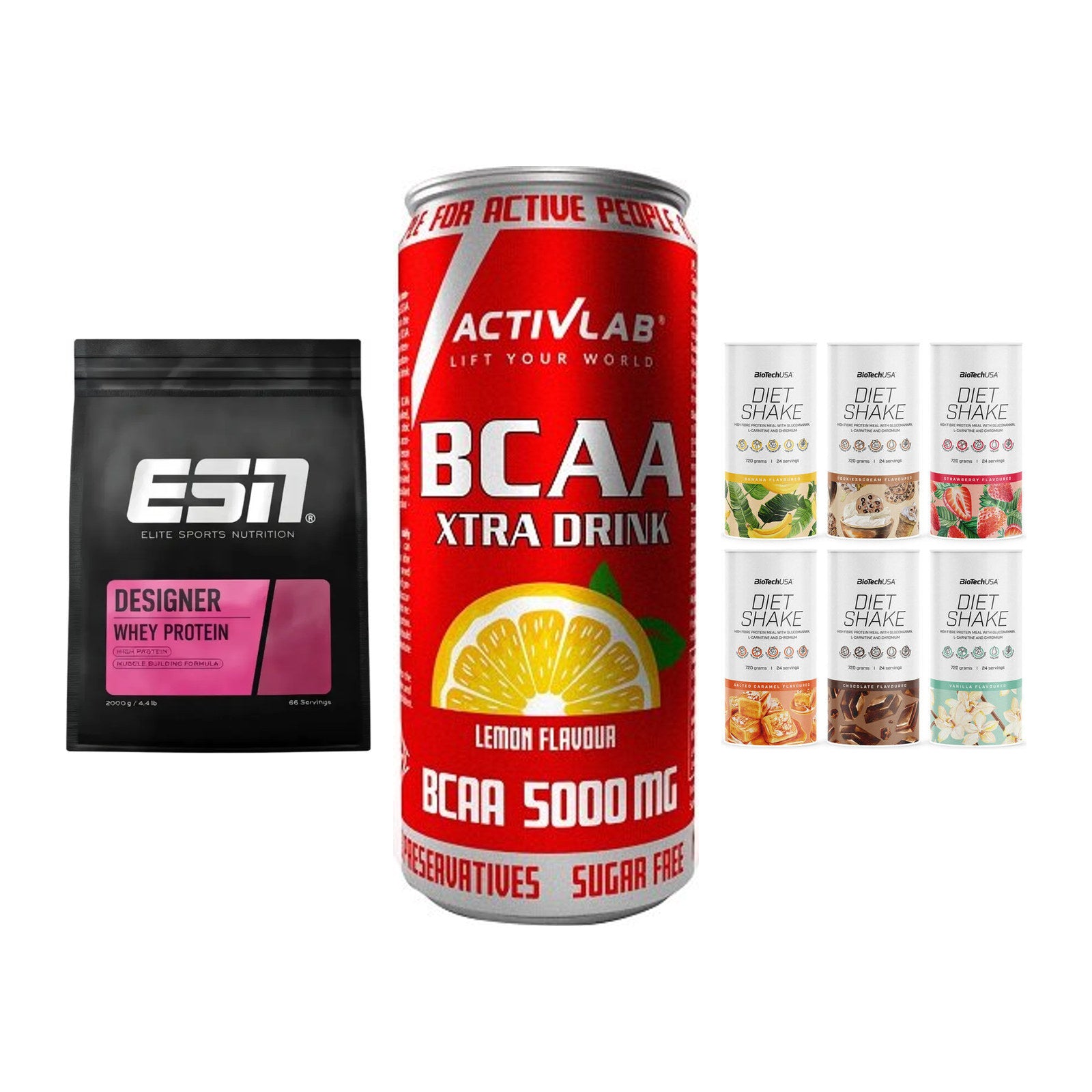Definitionsphase-Set: ESN Designer + Activlab BCAA + BioTech Diet – alle enthaltenen Artikel