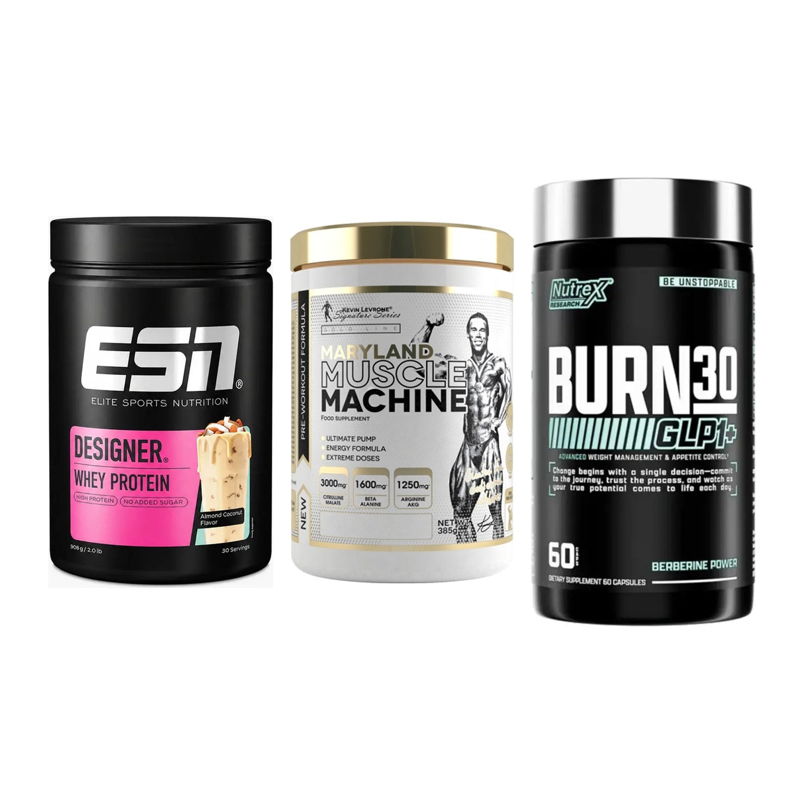 Definitionsphase-Set: ESN Designer + Kevin Levrone + Nutrex Burn 30 – alle enthaltenen Artikel