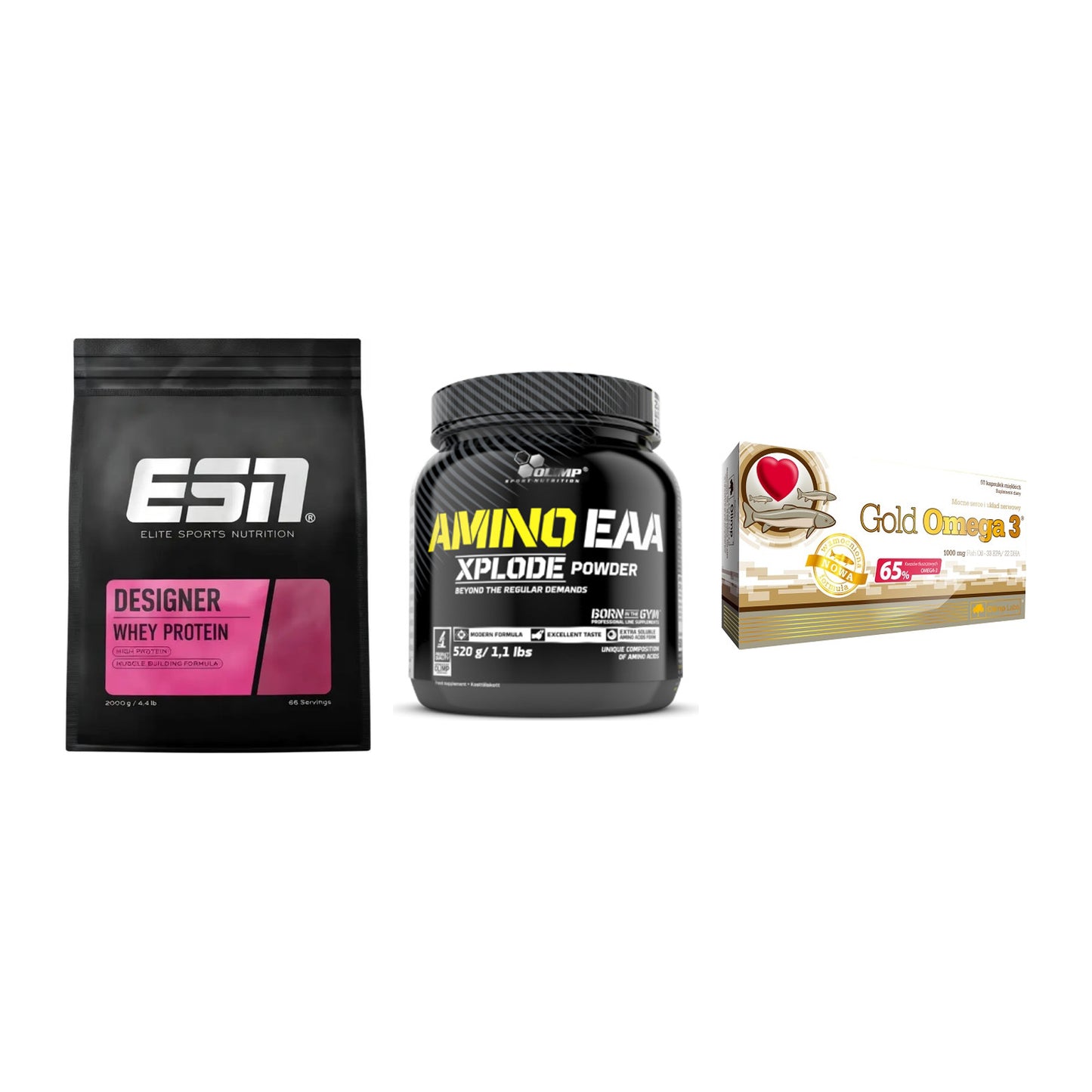 Definitionsphase-Set: ESN Designer + Olimp Amino + Olimp Omega 3 – alle enthaltenen Artikel