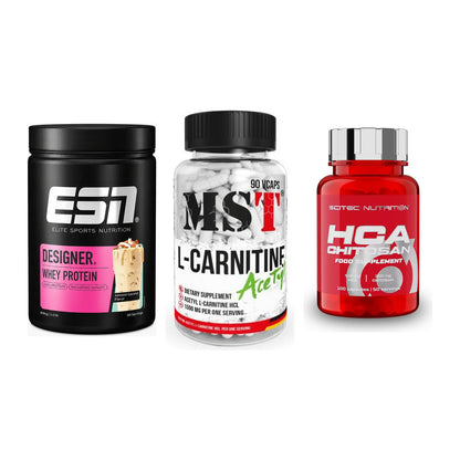 Definitionsphase-Set: ESN Designer + MST L-Carnitin + Scitec HCA-Chi – alle enthaltenen Artikel