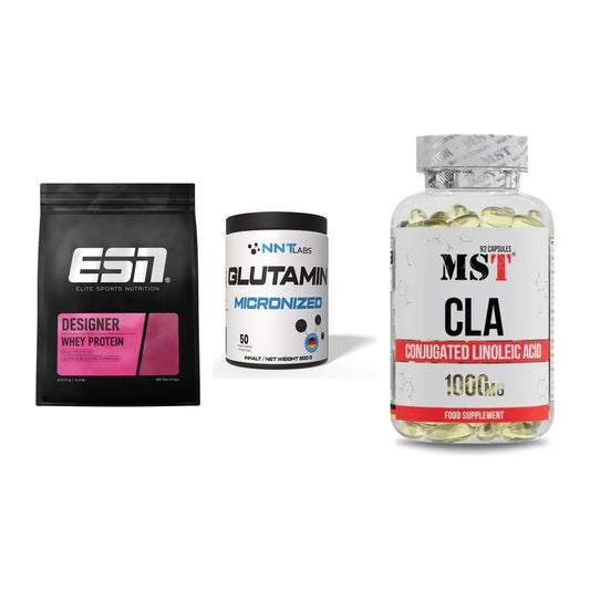 Definitionsphase-Set: ESN Designer + NNT Glutamin + MST CLA 1000mg – alle enthaltenen Artikel