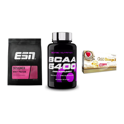 Definitionsphase-Set: ESN Designer + Scitec BCAA + Olimp Omega 3 – alle enthaltenen Artikel
