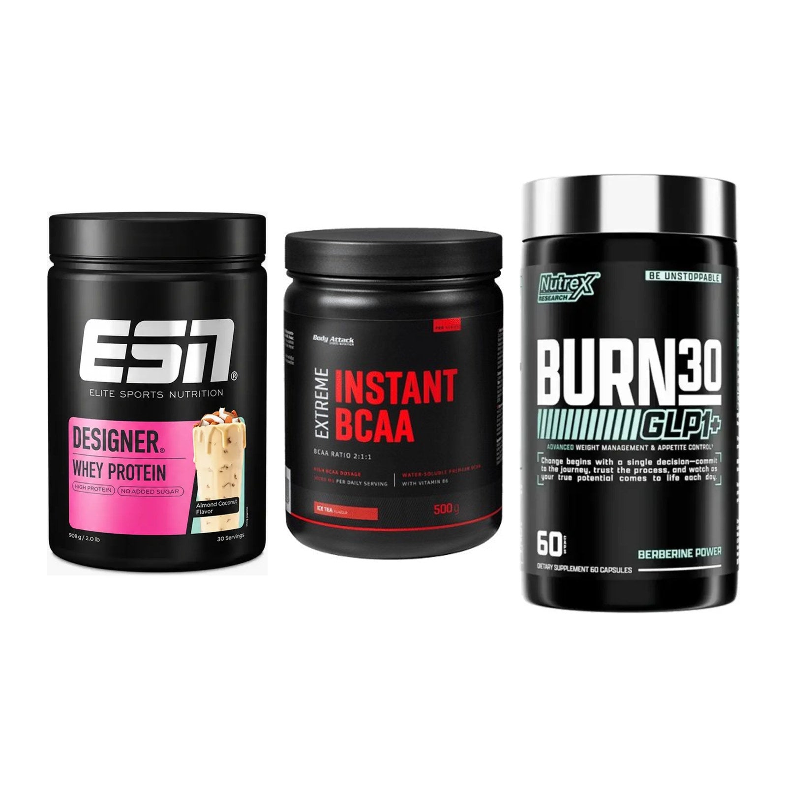 Definitionsphase-Set: ESN Designer + Body Attack + Nutrex Burn 30 – alle enthaltenen Artikel
