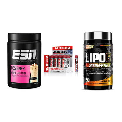 Definitionsphase-Set: ESN Designer + Nutrend AAKG + Nutrex Lipo 6 – alle enthaltenen Artikel