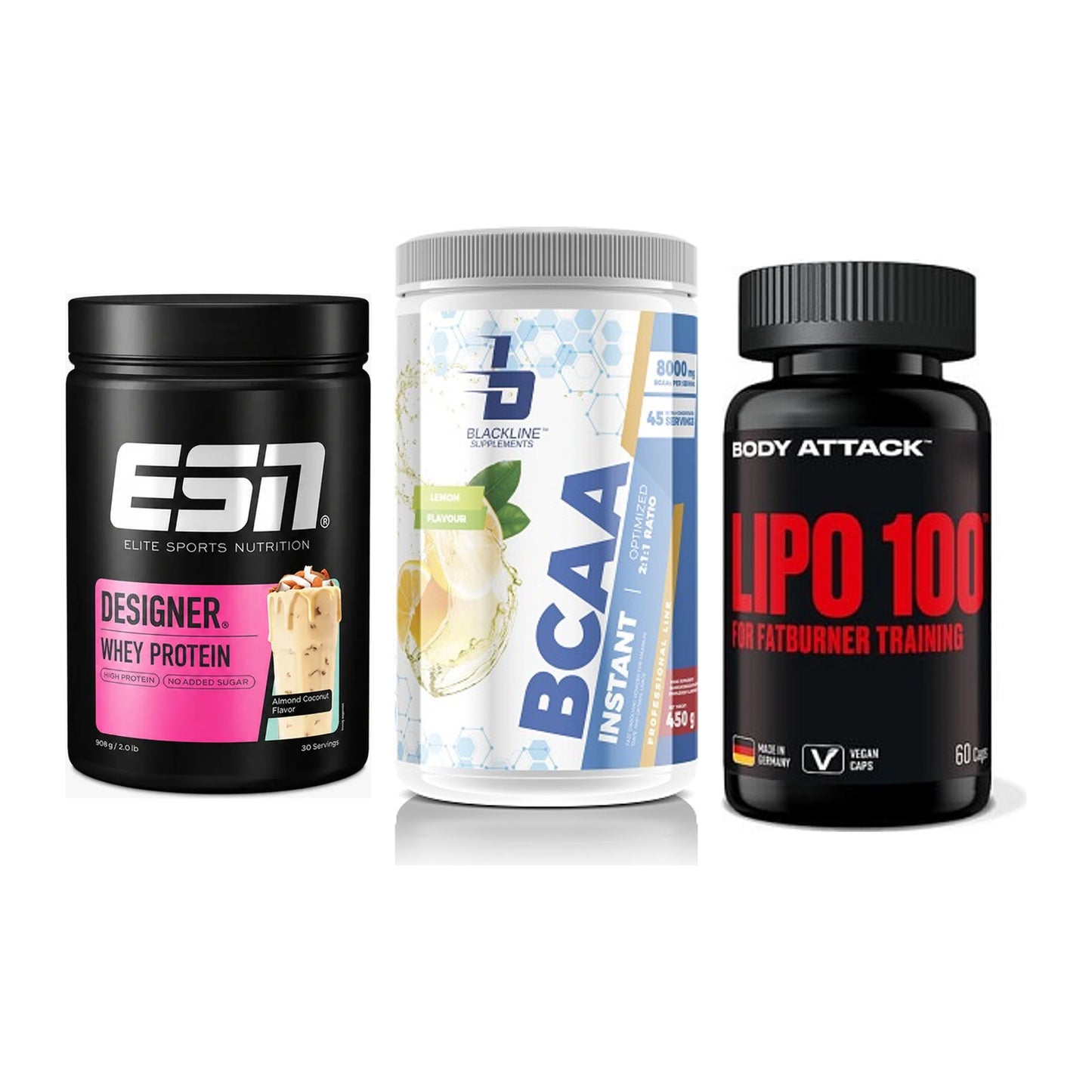 Definitionsphase-Set: ESN Designer + Blackline + Body Attack – alle enthaltenen Artikel