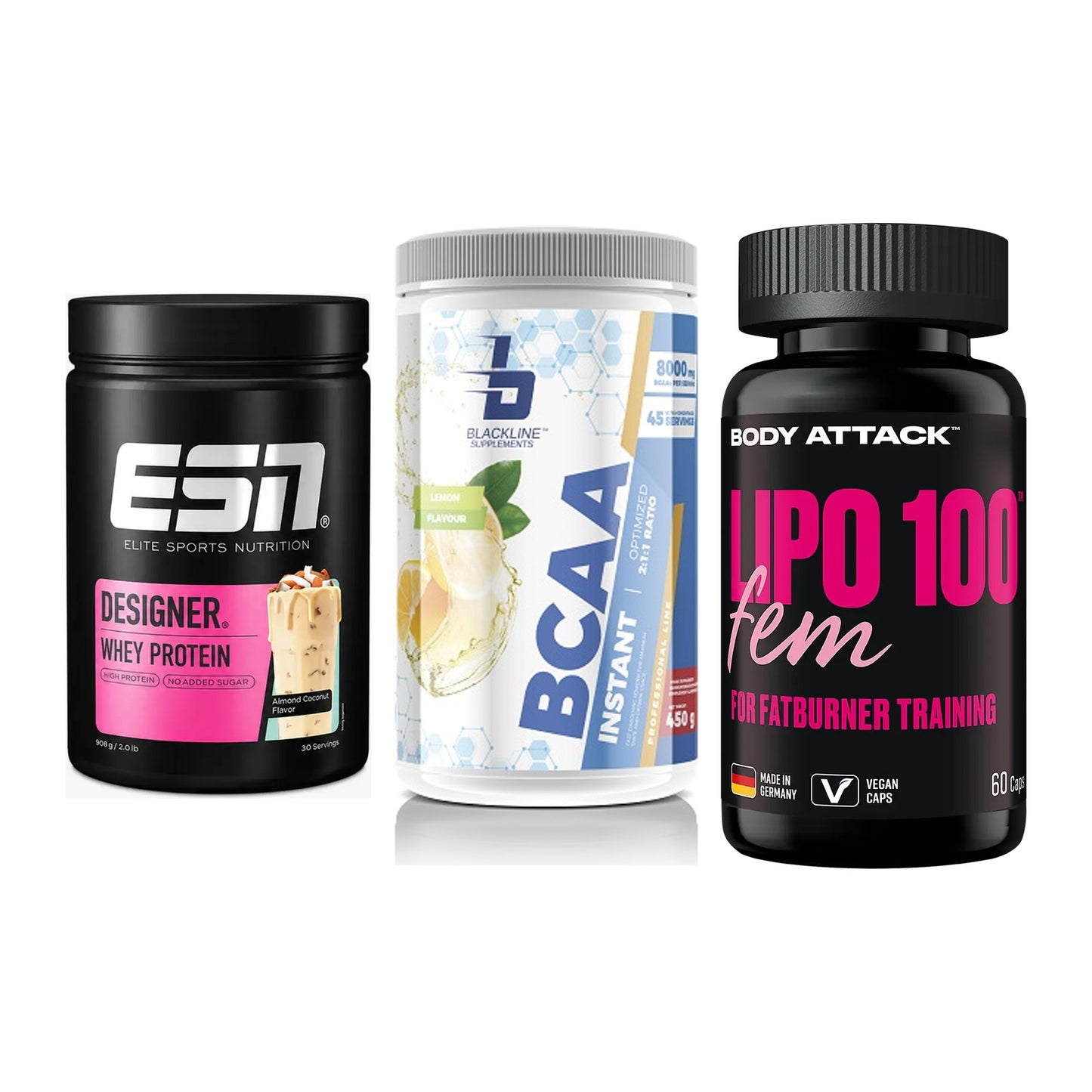 Definitionsphase-Set: ESN Designer + Blackline + Body Attack – alle enthaltenen Artikel