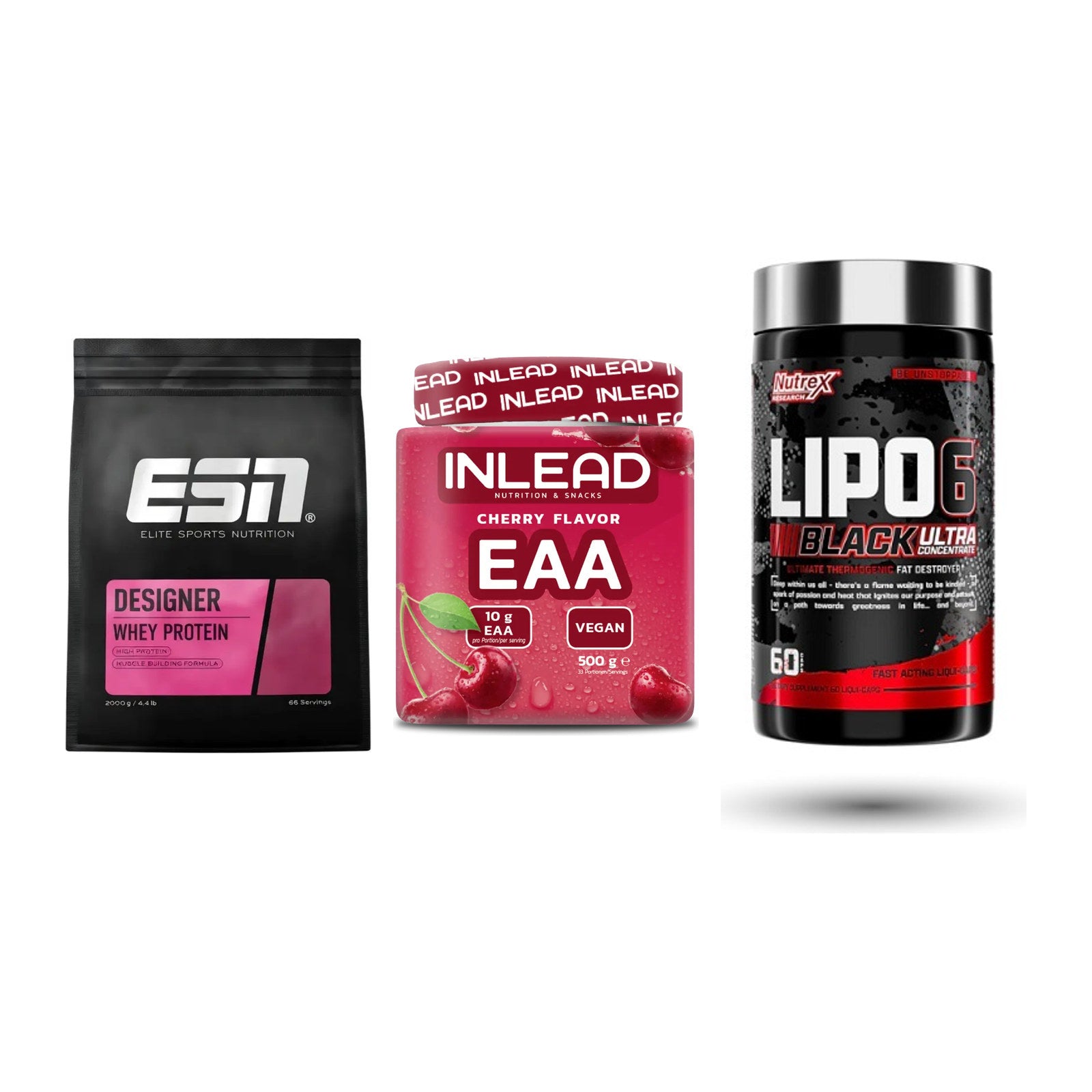 Definitionsphase-Set: ESN Designer + INLEAD EAA + Nutrex Lipo 6 – alle enthaltenen Artikel