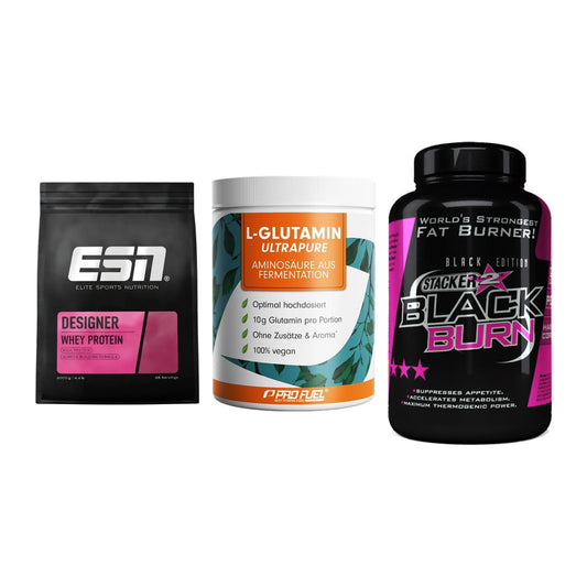 Definitionsphase-Set: ESN Designer + ProFuel Glutam + Stacker2 Black – alle enthaltenen Artikel