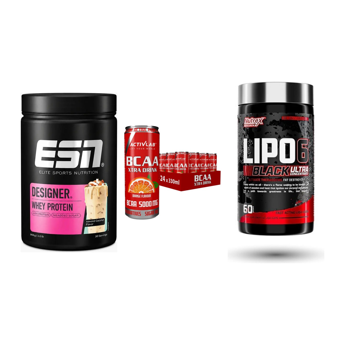 Definitionsphase-Set: ESN Designer + Activlab BCAA + Nutrex Lipo 6 – alle enthaltenen Artikel
