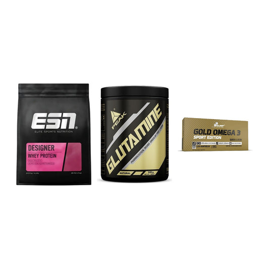 Definitionsphase-Set: ESN Designer + Peak Glutamin + Olimp Omega 3 – alle enthaltenen Artikel