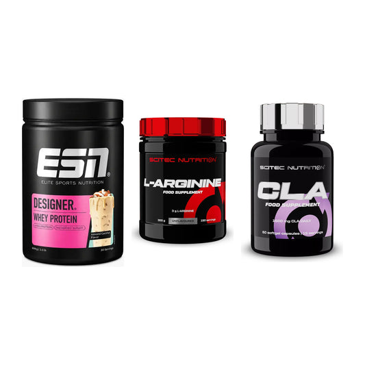 Definitionsphase-Set: ESN Designer Whey + Scitec Arginin + Scitec CLA – alle enthaltenen Artikel