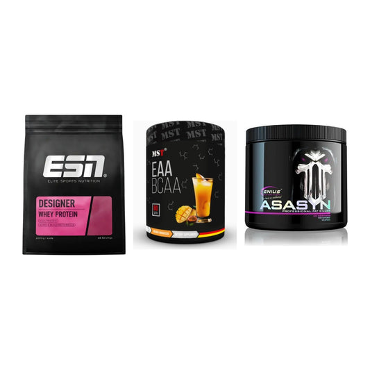 Definitionsphase-Set: ESN Designer + MST EAA & BCAA + Genius Nutriti – alle enthaltenen Artikel