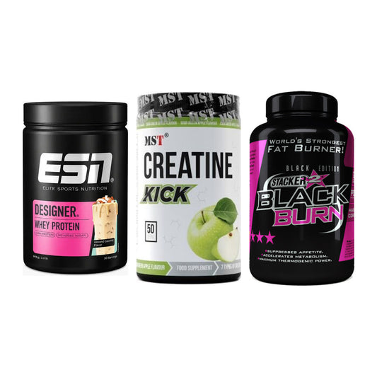 Definitionsphase-Set: ESN Designer + MST Creatine + Stacker2 Black – alle enthaltenen Artikel