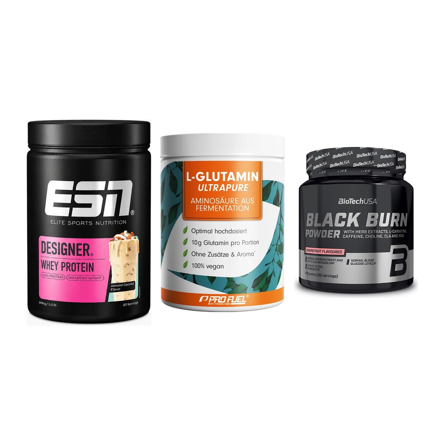 Definitionsphase-Set: ESN Designer + ProFuel Glutam + BioTech Black – alle enthaltenen Artikel
