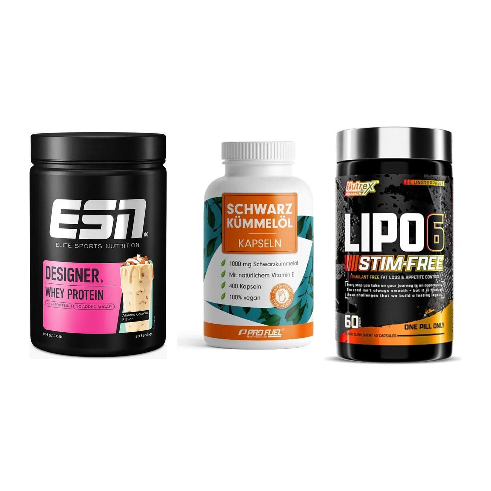 Definitionsphase-Set: ESN Designer + ProFuel Schwar + Nutrex Lipo 6 – alle enthaltenen Artikel