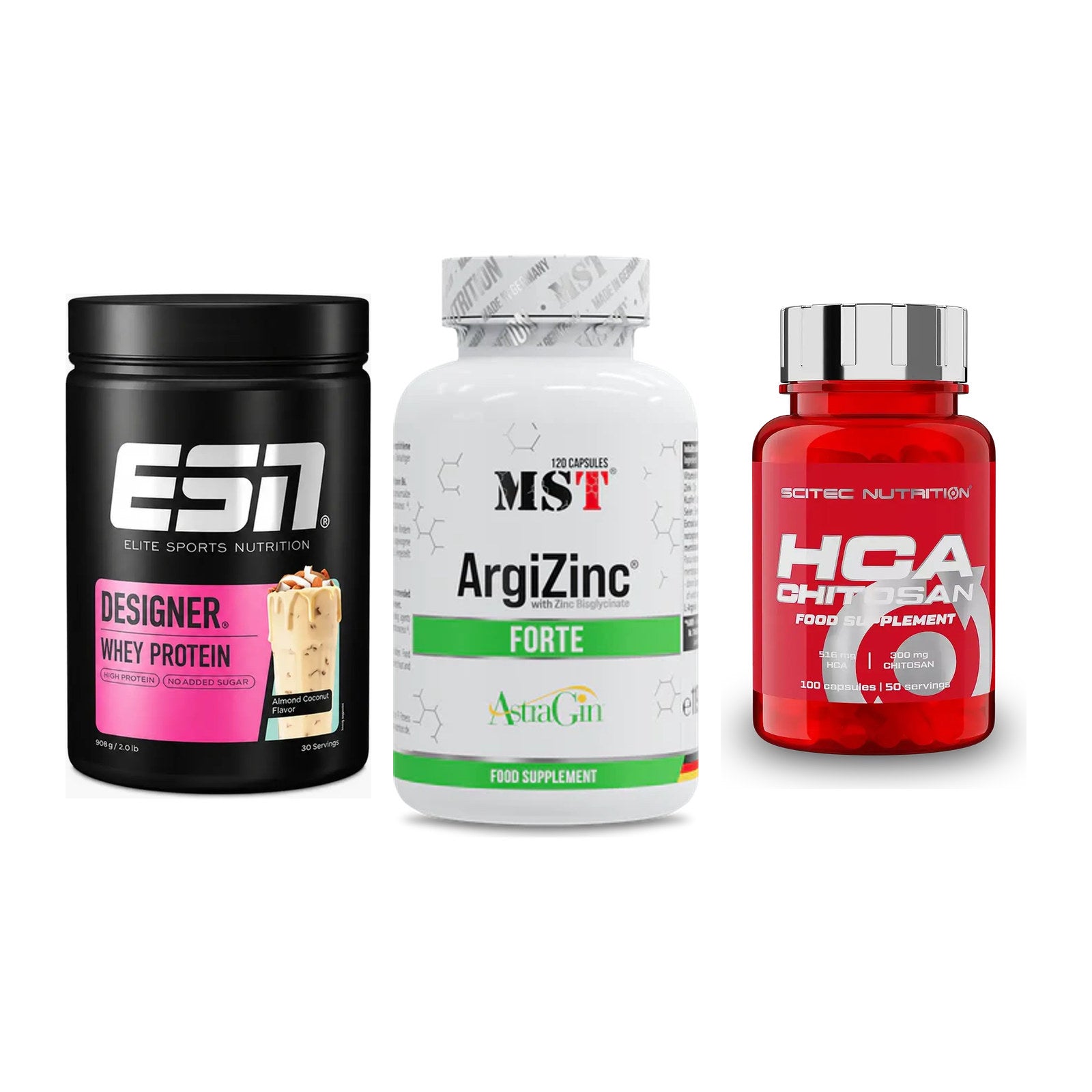Definitionsphase-Set: ESN Designer + MST ArgiZinc + Scitec HCA-Chi – alle enthaltenen Artikel