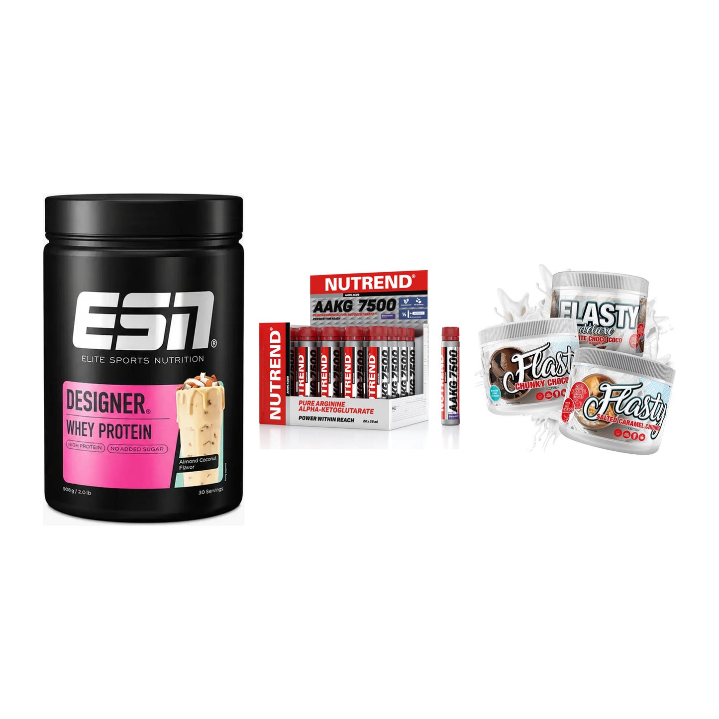 Definitionsphase-Set: ESN Designer + Nutrend AAKG + Sinob Flasty – alle enthaltenen Artikel