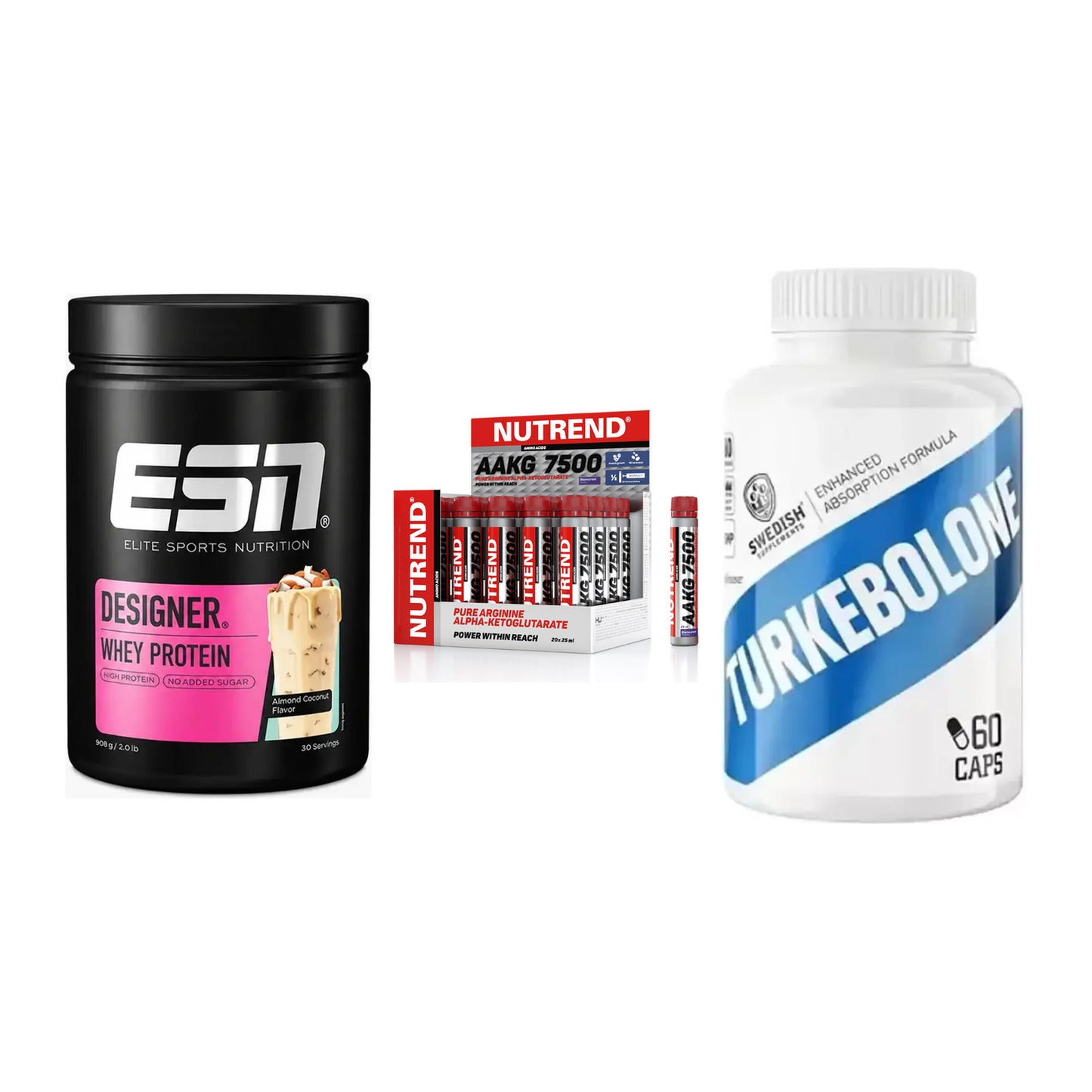 Definitionsphase-Set: ESN Designer + Nutrend AAKG + Swedish Supple – alle enthaltenen Artikel