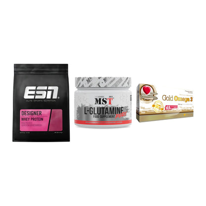 Definitionsphase-Set: ESN Designer + MST Glutamine + Olimp Omega 3 – alle enthaltenen Artikel