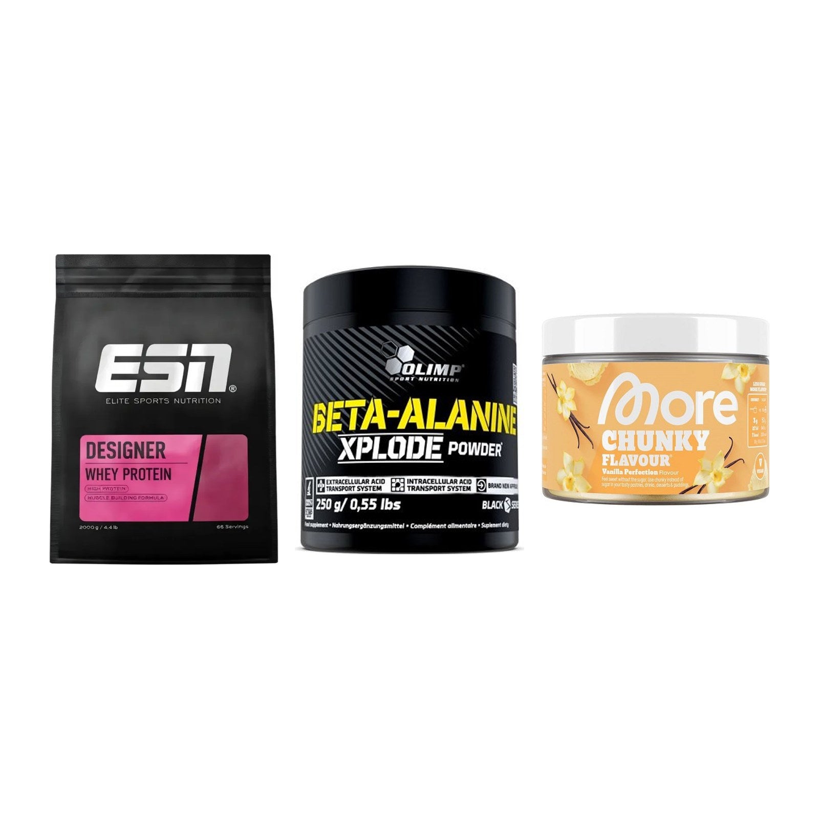 Definitionsphase-Set: ESN Designer + Olimp Beta-Ala + More Nutrition – alle enthaltenen Artikel