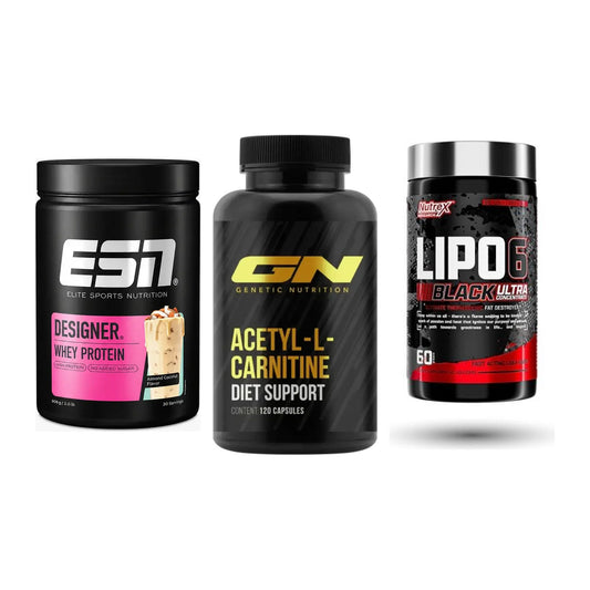 Definitionsphase-Set: ESN Designer + GN Acetyl + Nutrex Lipo 6 – alle enthaltenen Artikel
