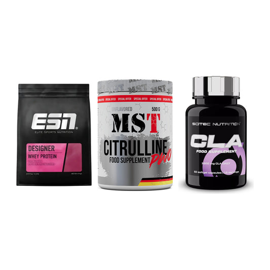 Definitionsphase-Set: ESN Designer + MST Citrulline + Scitec CLA – alle enthaltenen Artikel