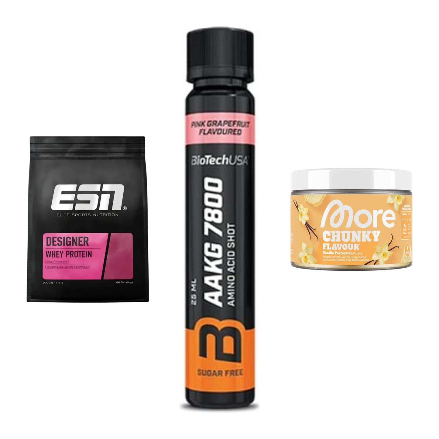 Definitionsphase-Set: ESN Designer + BioTech AAKG + More Nutrition – alle enthaltenen Artikel