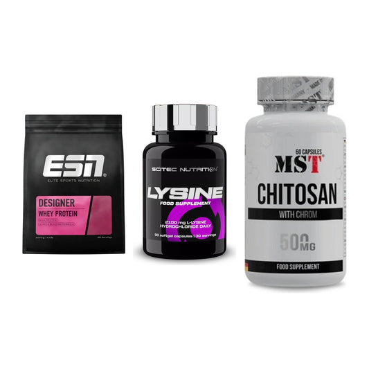 Definitionsphase-Set: ESN Designer + Scitec Lysine + MST Chitosan – alle enthaltenen Artikel