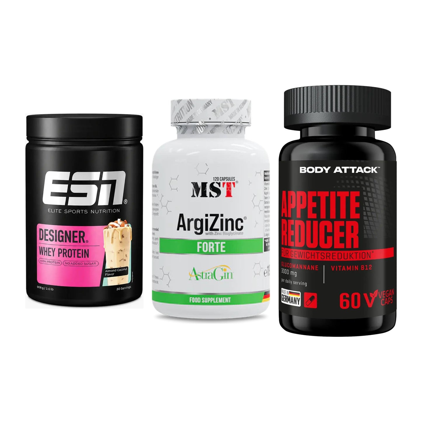 Definitionsphase-Set: ESN Designer + MST ArgiZinc + Body Attack – alle enthaltenen Artikel