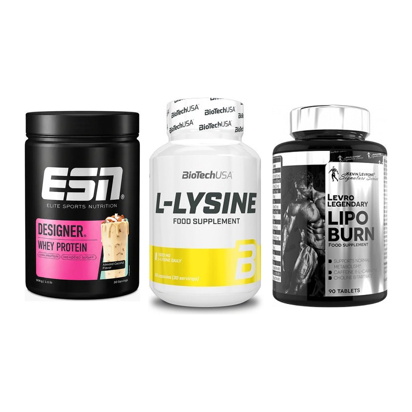 Definitionsphase-Set: ESN Designer + BioTech L-Lysi + Kevin Levrone – alle enthaltenen Artikel