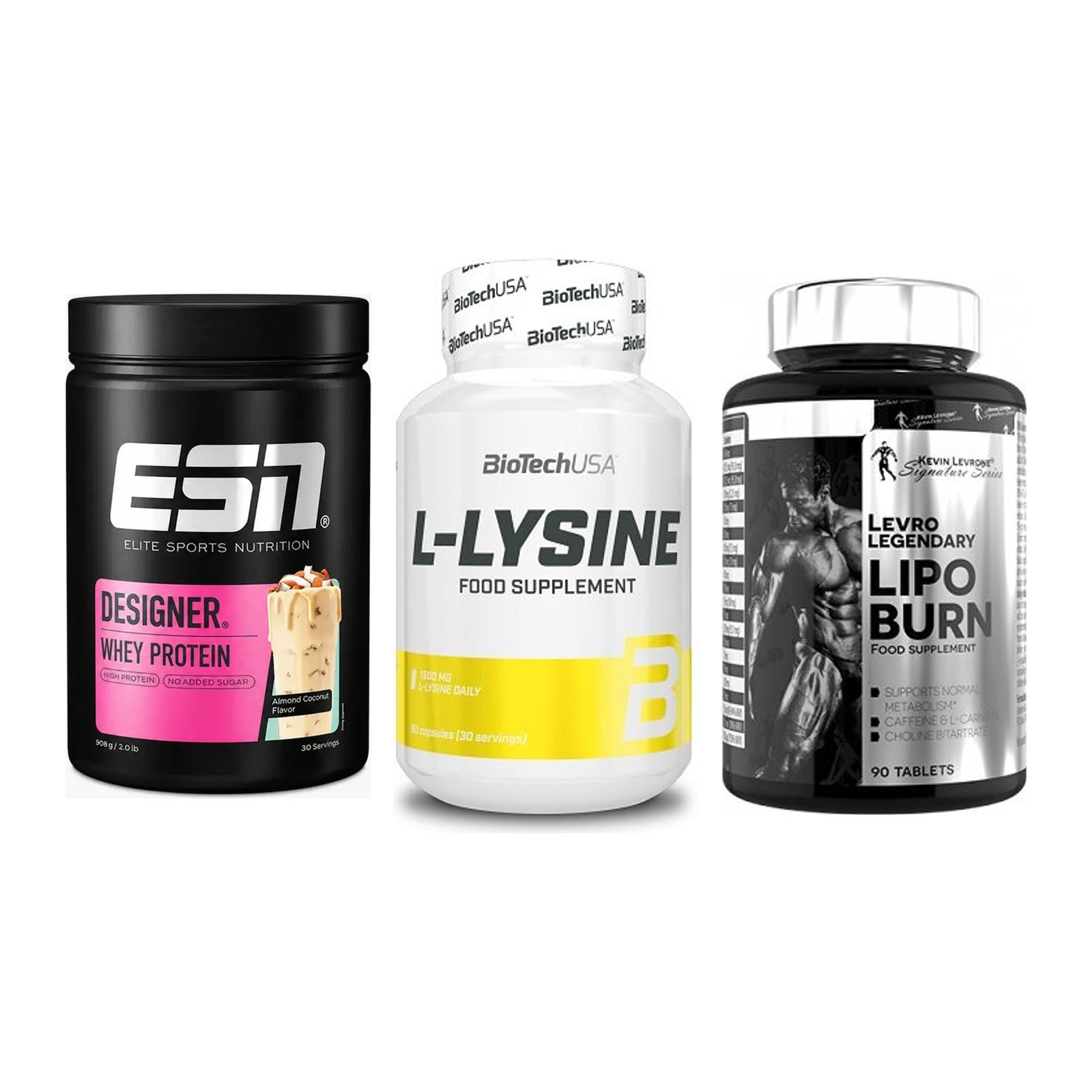 Definitionsphase-Set: ESN Designer + BioTech L-Lysi + Kevin Levrone – alle enthaltenen Artikel